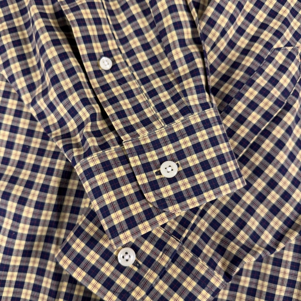 Lot of 2 LL Bean Mens Tall Long Sleeve Button Down Plaid Micro Check Shirts - Picture 15 of 16